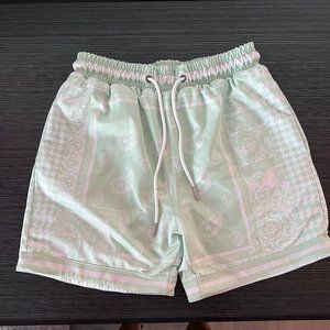 Kinetic Kings Mint Houndstooth Paisley Active Short - Size M